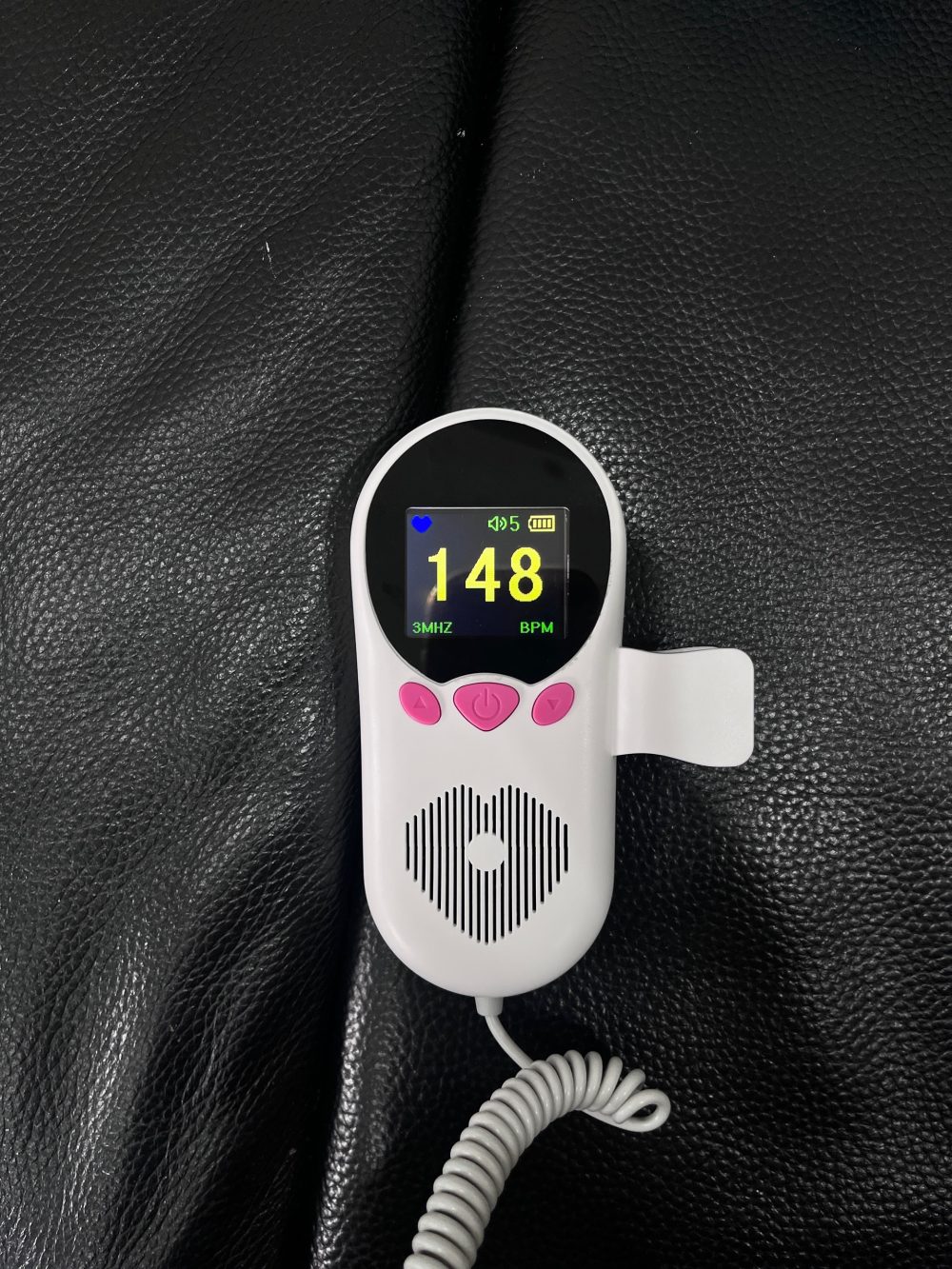 Máy đo tim thai FETAL DOPPLER màu hồng ( full box) kèm gel - Ảnh 8