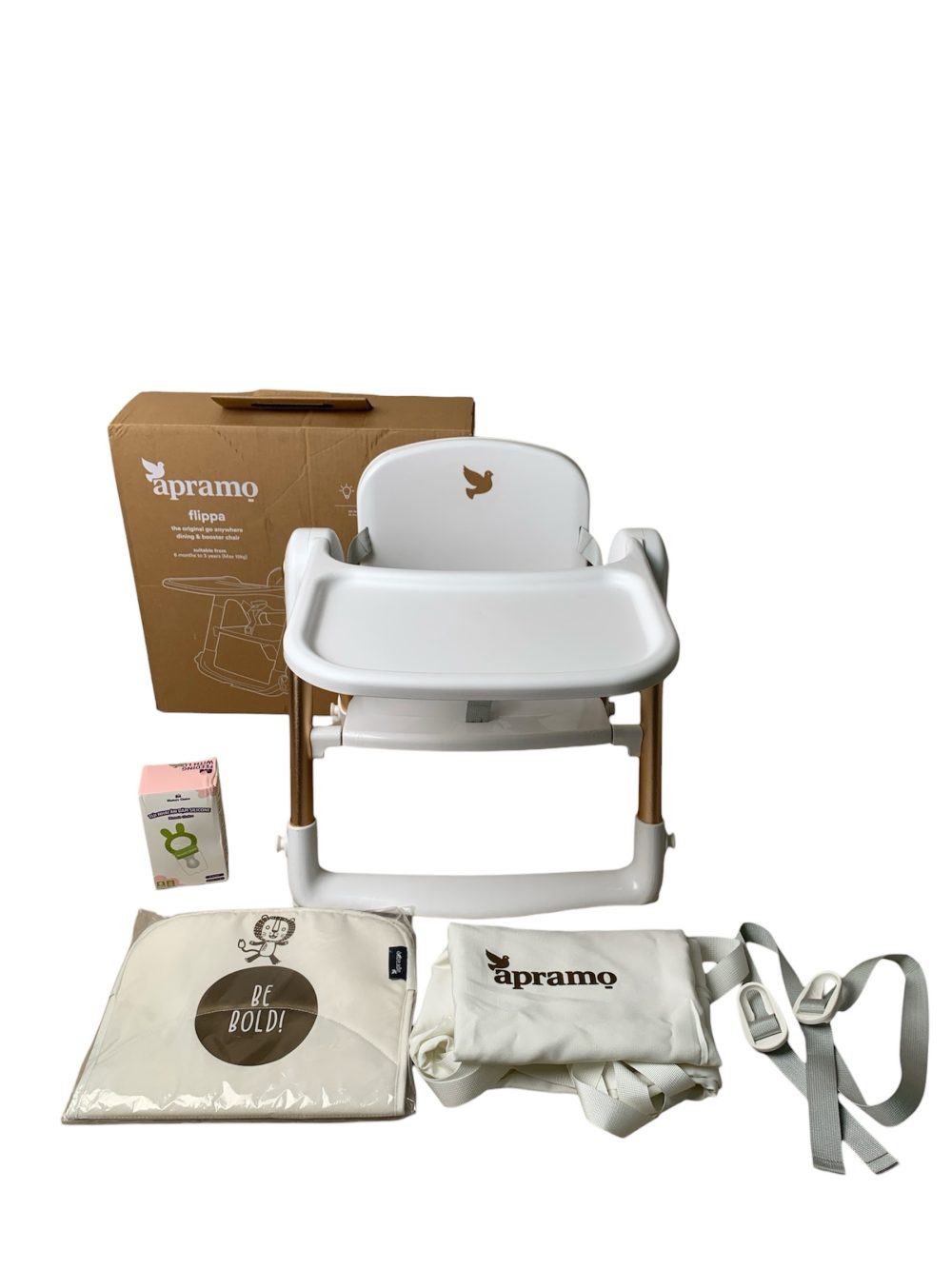 Ghế ăn dặm Appramo Flippa tặng kèm túi nhai silicone Mama's Choice ( fullbox,6m-26m~15kg) - Ảnh 1