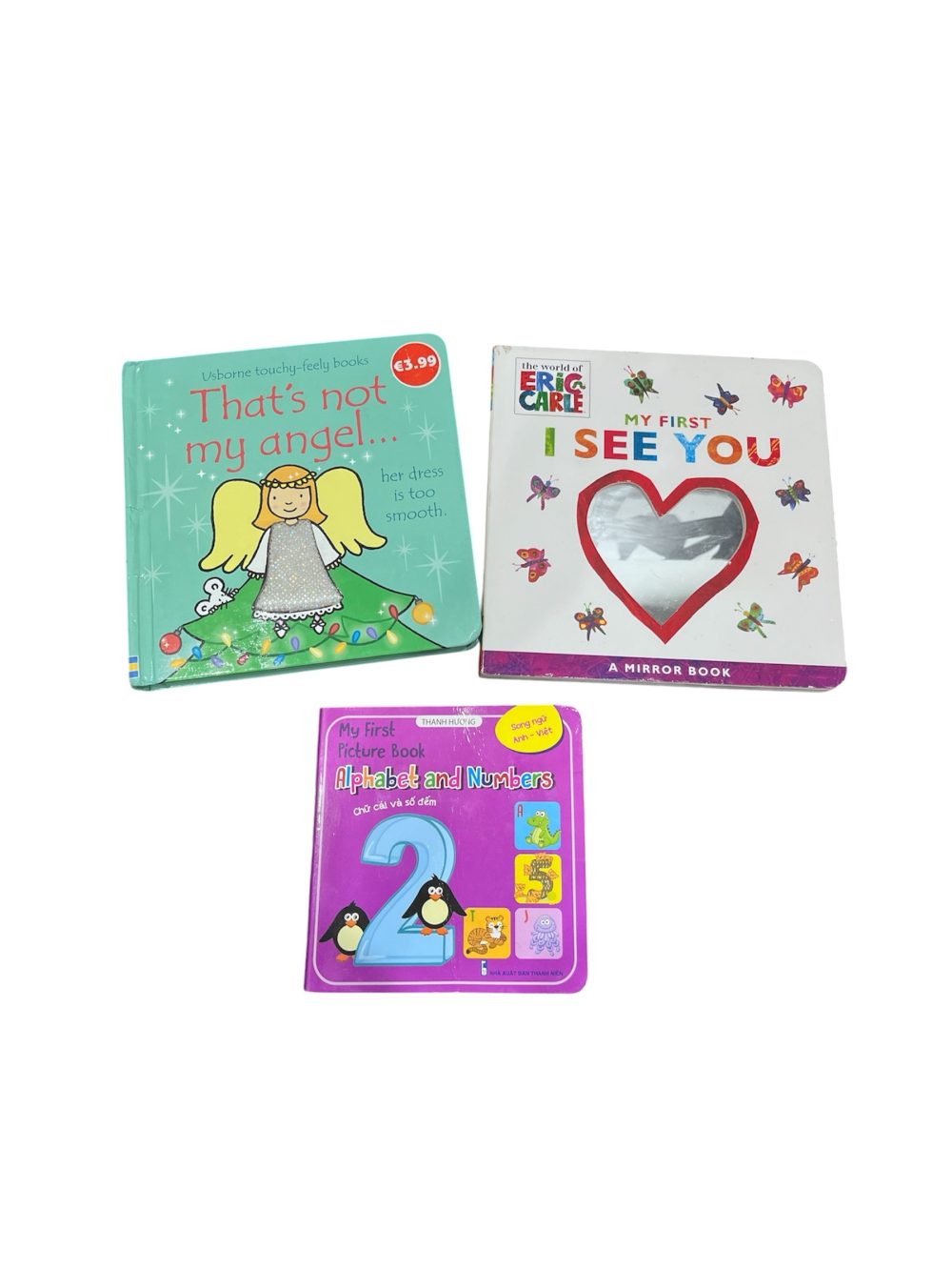 287398a60602421f8bdae7934fb1db11 Set 2 cuốn sách My First I See You, That's not my angel tặng sách Alphabet and Numbers - Ảnh 1