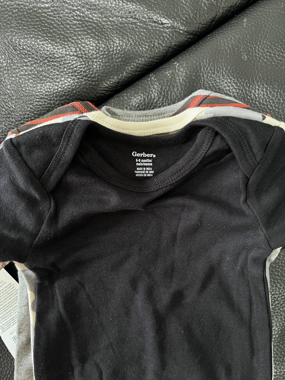 Set 4 bộ bodysuit Gerber chủ đề khủng long (size 6→9m) - Ảnh 7