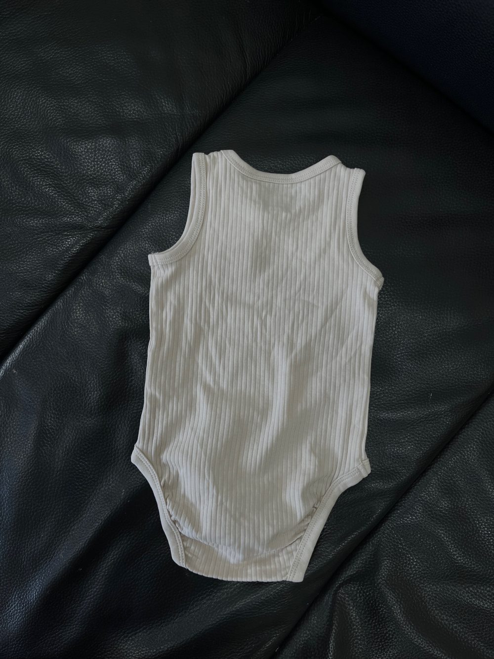 Set 2 bodysuit H&M màu trắng/nâu (size 6→9m) - Ảnh 6