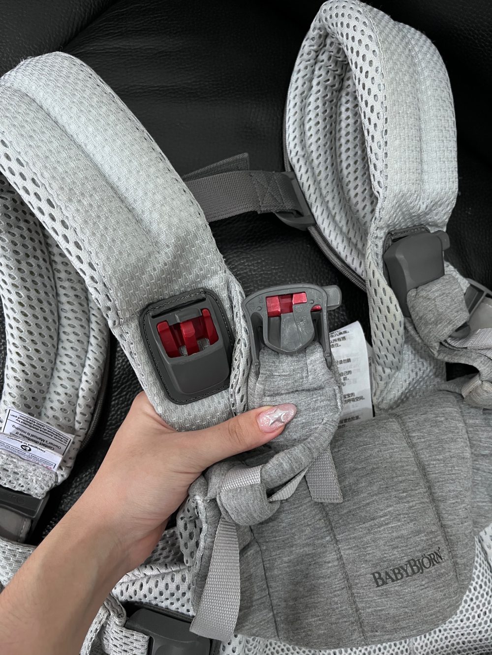 Địu BabyBjorn màu xám ( size: 0->3y ~ 3kg2->15kg) - Ảnh 16