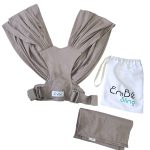 Địu vải lưới EmBé Sling, size: WindMesh Plus màu Mocha ( size: 0->24m, còn túi đựng )