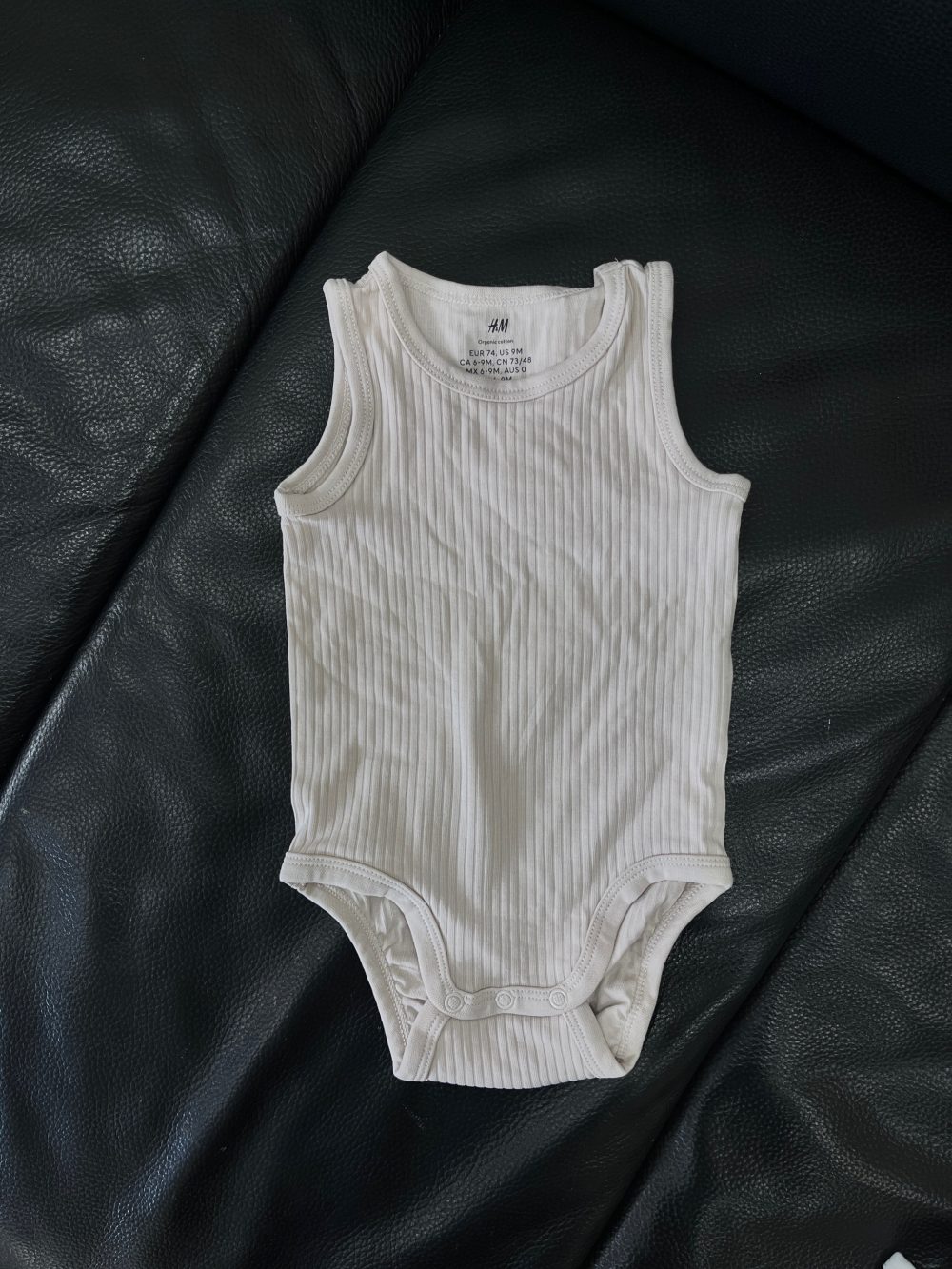 Set 2 bodysuit H&M màu trắng/nâu (size 6→9m) - Ảnh 9
