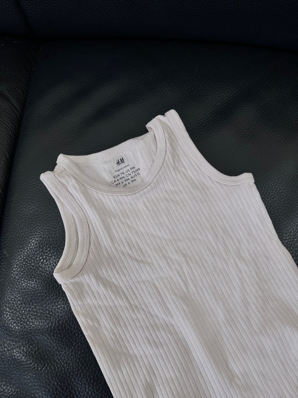 Set 2 bodysuit H&M màu trắng/nâu (size 6→9m) - Ảnh 13