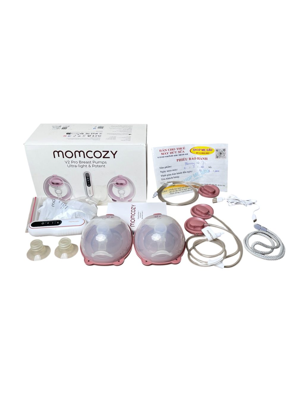 33e19cb7f9c14735b523d661192acf9d Máy hút sữa Momcozy V2 Pro cup hồng (full box) - Ảnh 1
