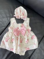 Váy xoè H&M vải tuyn màu kem, tặng kèm váy bodysuit nhí hoa hồng (size: 0->3m) - Ảnh 7