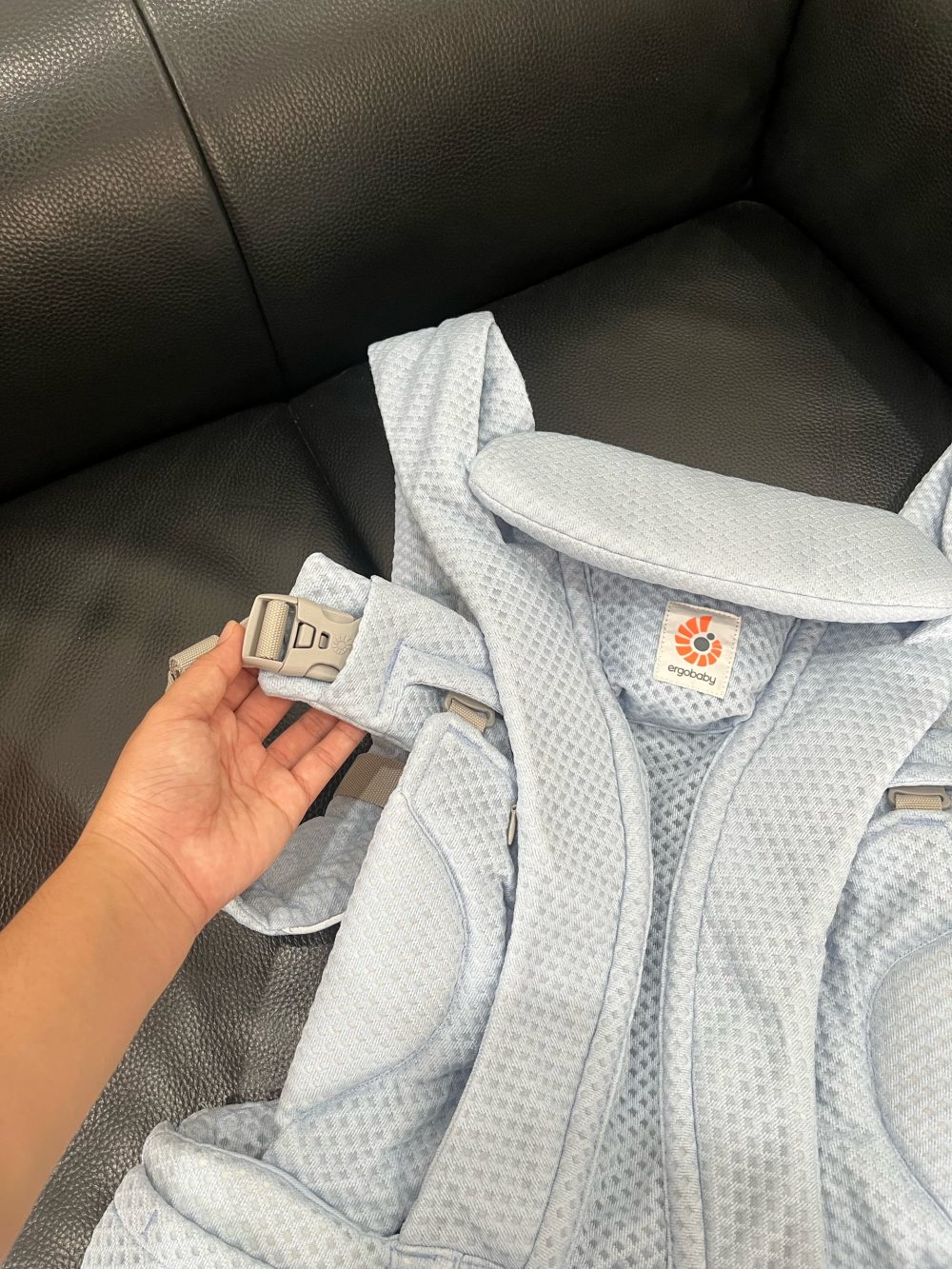 Địu cho bé Ergobaby Omni Deluxe Mesh, Serene Blue( size:0->48m~3kg2->20kg4) full box - Ảnh 8