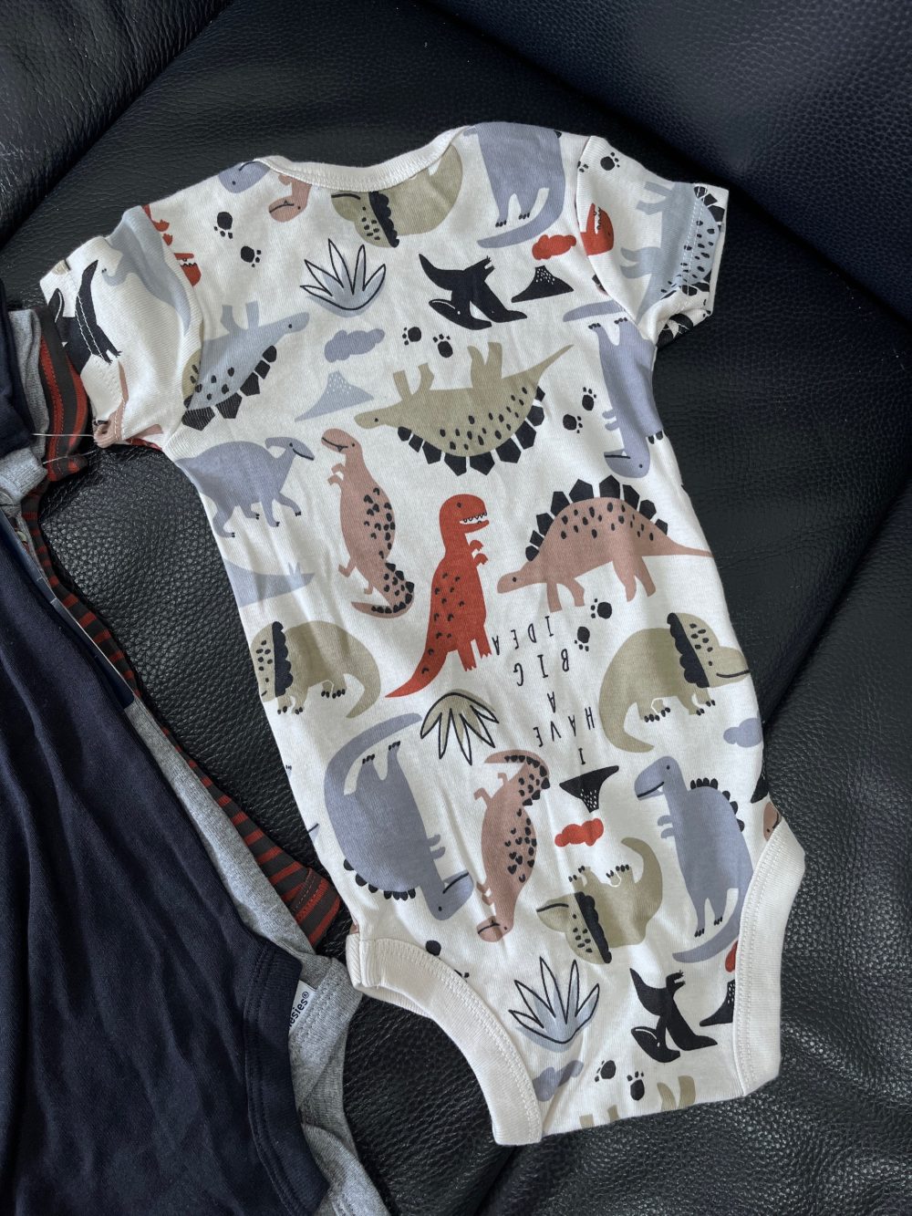 Set 4 bộ bodysuit Gerber chủ đề khủng long (size 6→9m) - Ảnh 15