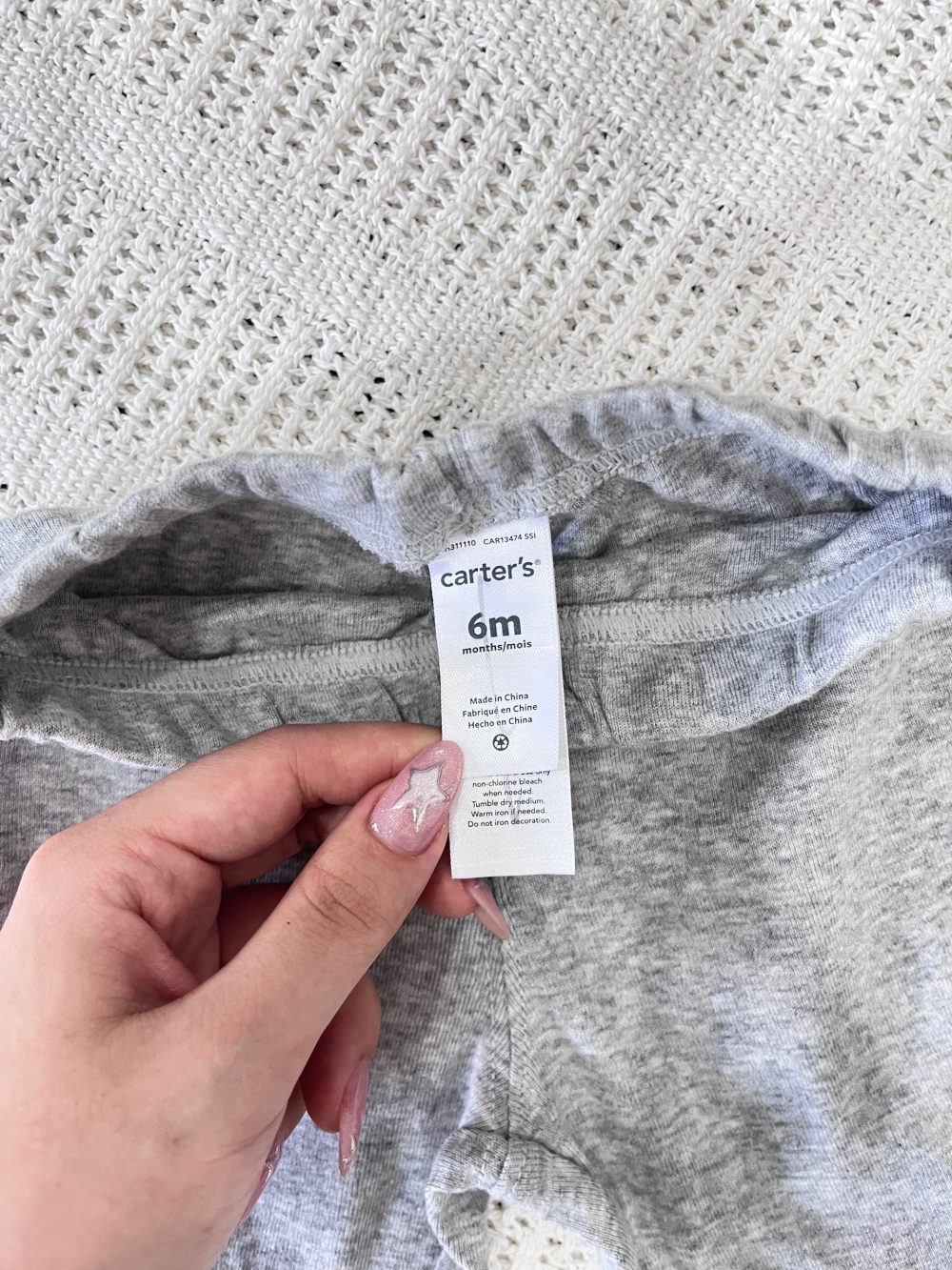 Set 2 quần dài Carter’s màu xám (size 6m) - Ảnh 6