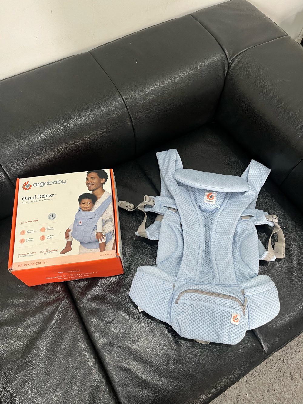 Địu cho bé Ergobaby Omni Deluxe Mesh, Serene Blue( size:0->48m~3kg2->20kg4) full box - Ảnh 4