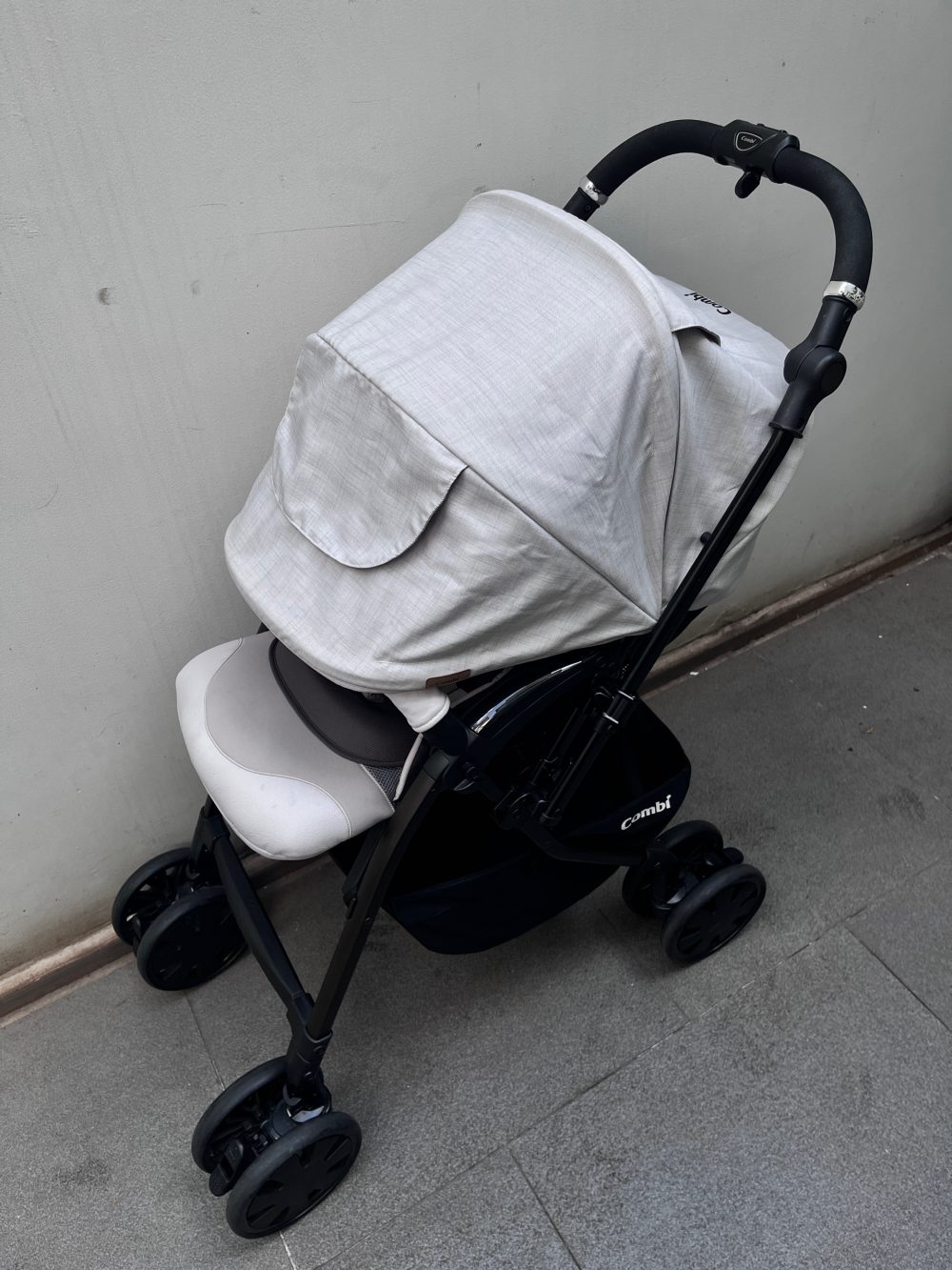 Xe đẩy Combi Crossgo 4 cas màu ghi (size 1→36m, tối đa 15kg) - Ảnh 6