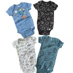 Set 4 bộ bodysuit Gerber họa tiết vũ trụ (size 6→9m)