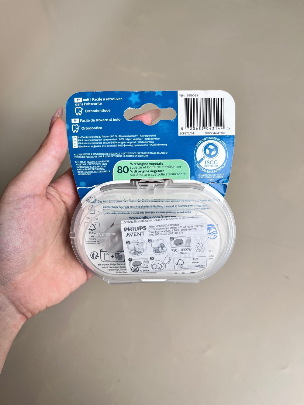 Ty ngậm Philips Avent Ultra Air Nighttime ( Size: 18m+, 2cái) - Ảnh 4
