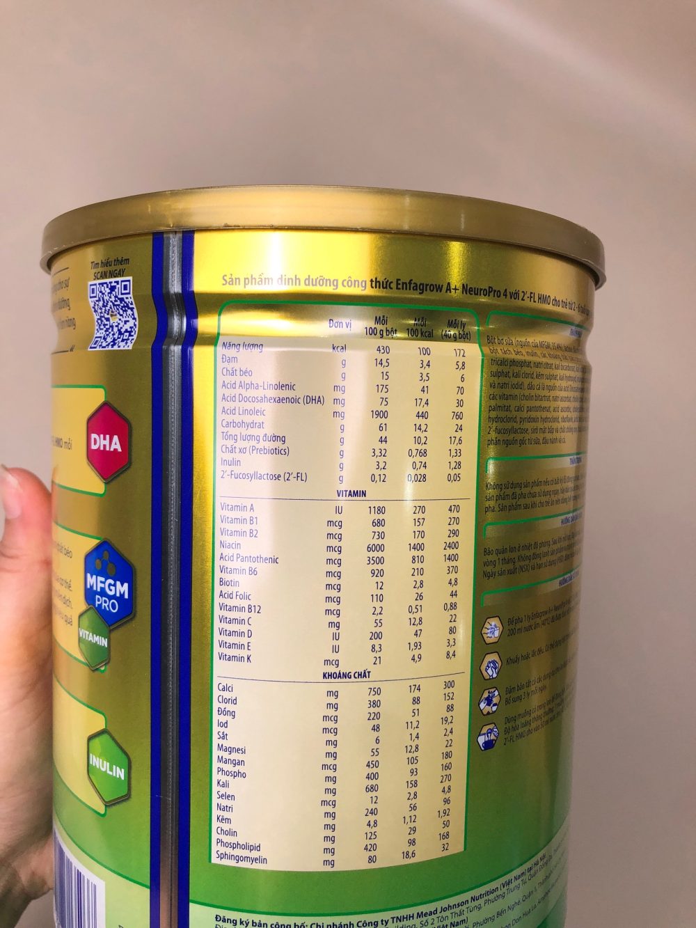 Sữa bột Enfagrow A+ Neuropro số 4 - 1.7kg, DATE 6/8/2027 ( từ 2–6 tuổi) - Ảnh 6
