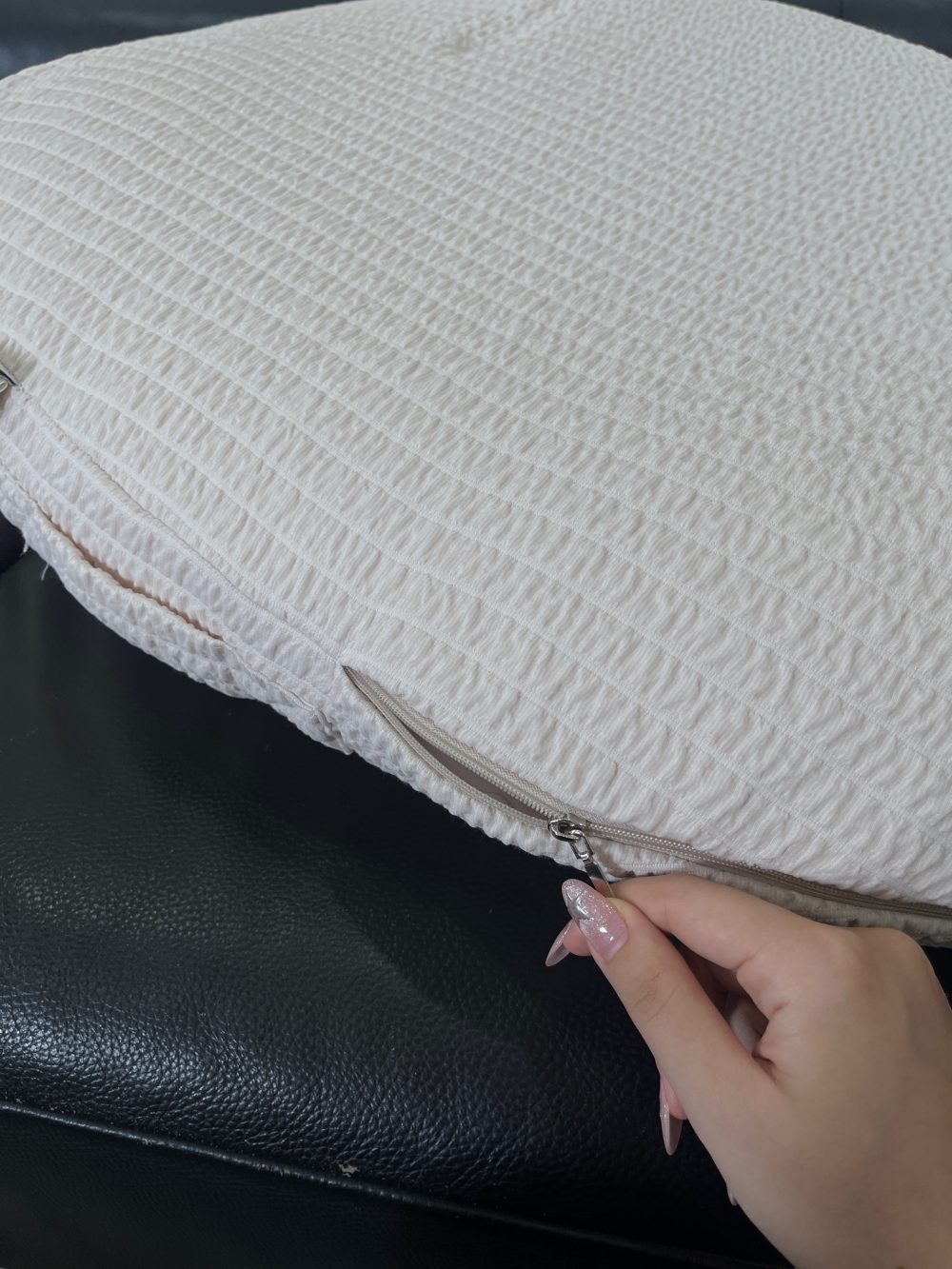 Gối chống trào ngược Emong màu be 80x65cm (size:0m+) cón túi đựng - Ảnh 9