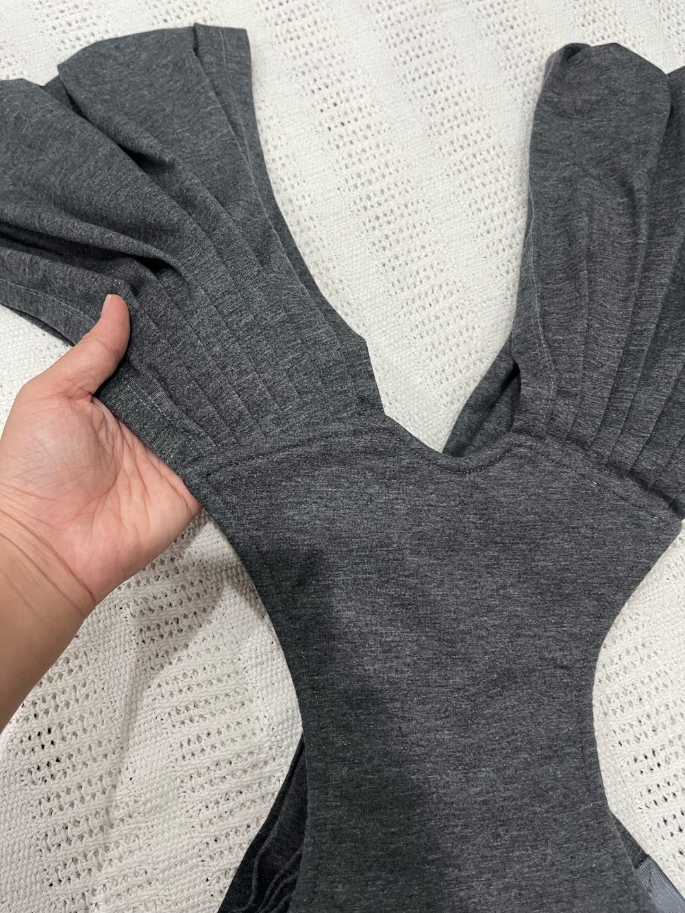 Địu vải Embé Sling màu Charcoal dòng flex ( size: 0->24m, còn túi đựng) - Ảnh 10