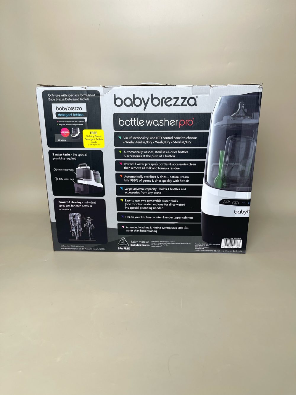 Máy rửa bình Baby brezza (full box) tặng kèm viên rửa, viên tẩy cặn và màng lọc - Ảnh 21