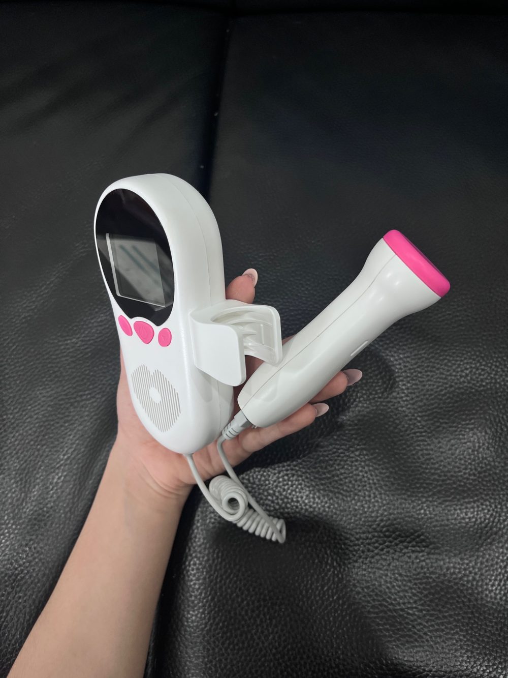 Máy đo tim thai FETAL DOPPLER màu hồng ( full box) kèm gel - Ảnh 14