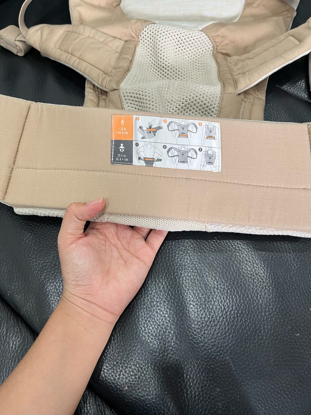 Địu Ergobaby Aerloom – Sand ( size: 3.2->15.9kg ~ 0->36m) - Ảnh 13