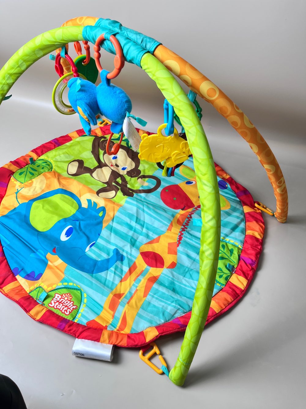Thảm chơi treo đồ chơi Bright Starts Safari Tales và gối đỡ (full box) - Ảnh 3