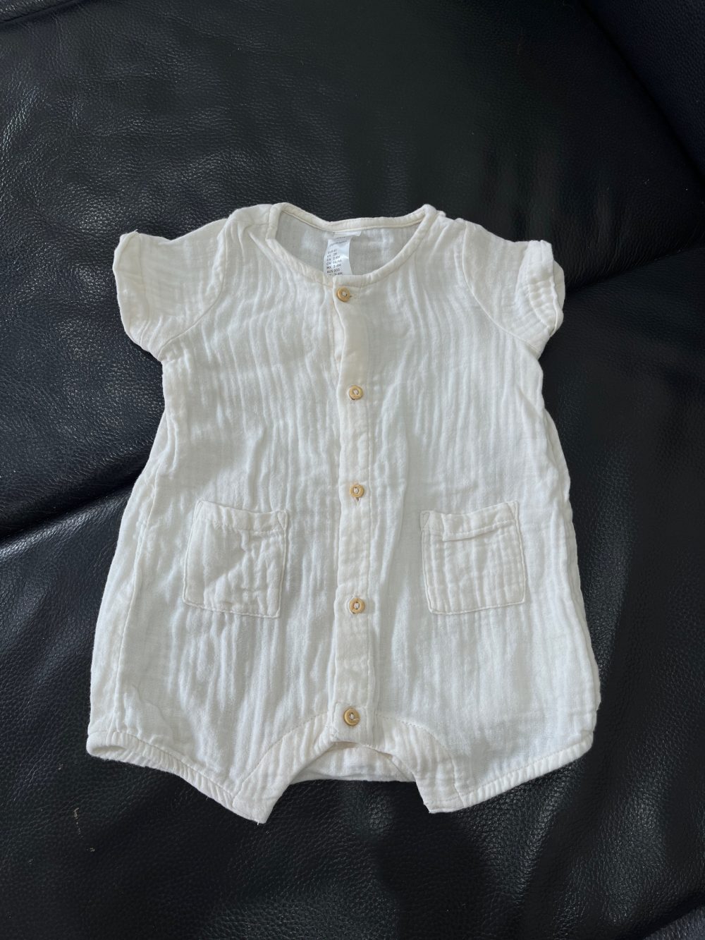 Set 4 bodysuit H&M màu xanh/be (size 2→9m) - Ảnh 9