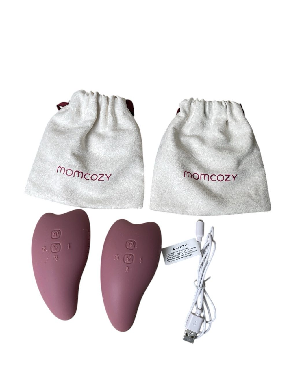 Máy massage ngực Momcozy màu hoa hồng (Máy đôi, no box)