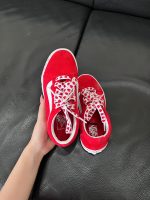 Giày Vans Kids Old Skool hoạ tiết trái tim màu đỏ (size 31.5~19cm) - Ảnh 2
