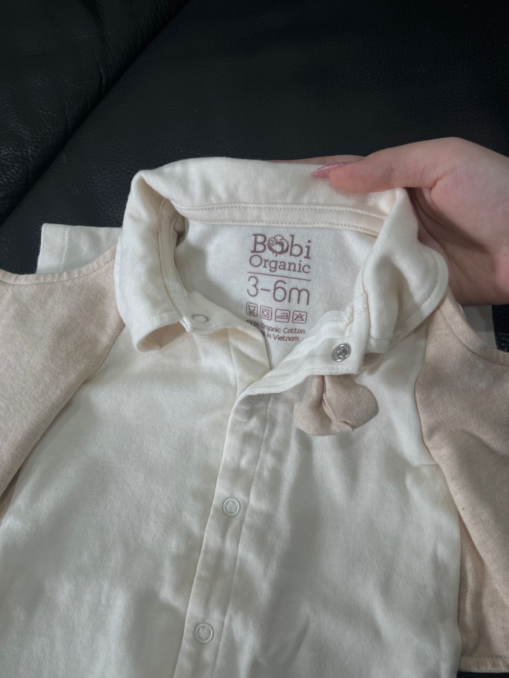 Set bodysuit Bobicraft gile màu nâu kem và bộ quần áo dài tay Boube màu vàng (size 3→6m) tặng kèm ủ quấn Mintuu màu vàng sọc trắng - Ảnh 11