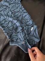 Set 3 bodysuit Gerber màu xanh họa tiết khủng long (size 3→6m) - Ảnh 2