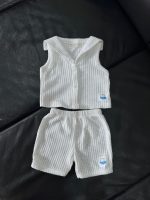Set đồ bộ ngắn tay MoneBebé màu trắng kèm 2 yếm và 1 bodysuit Carter’s màu xanh (size 3→9m) - Ảnh 30
