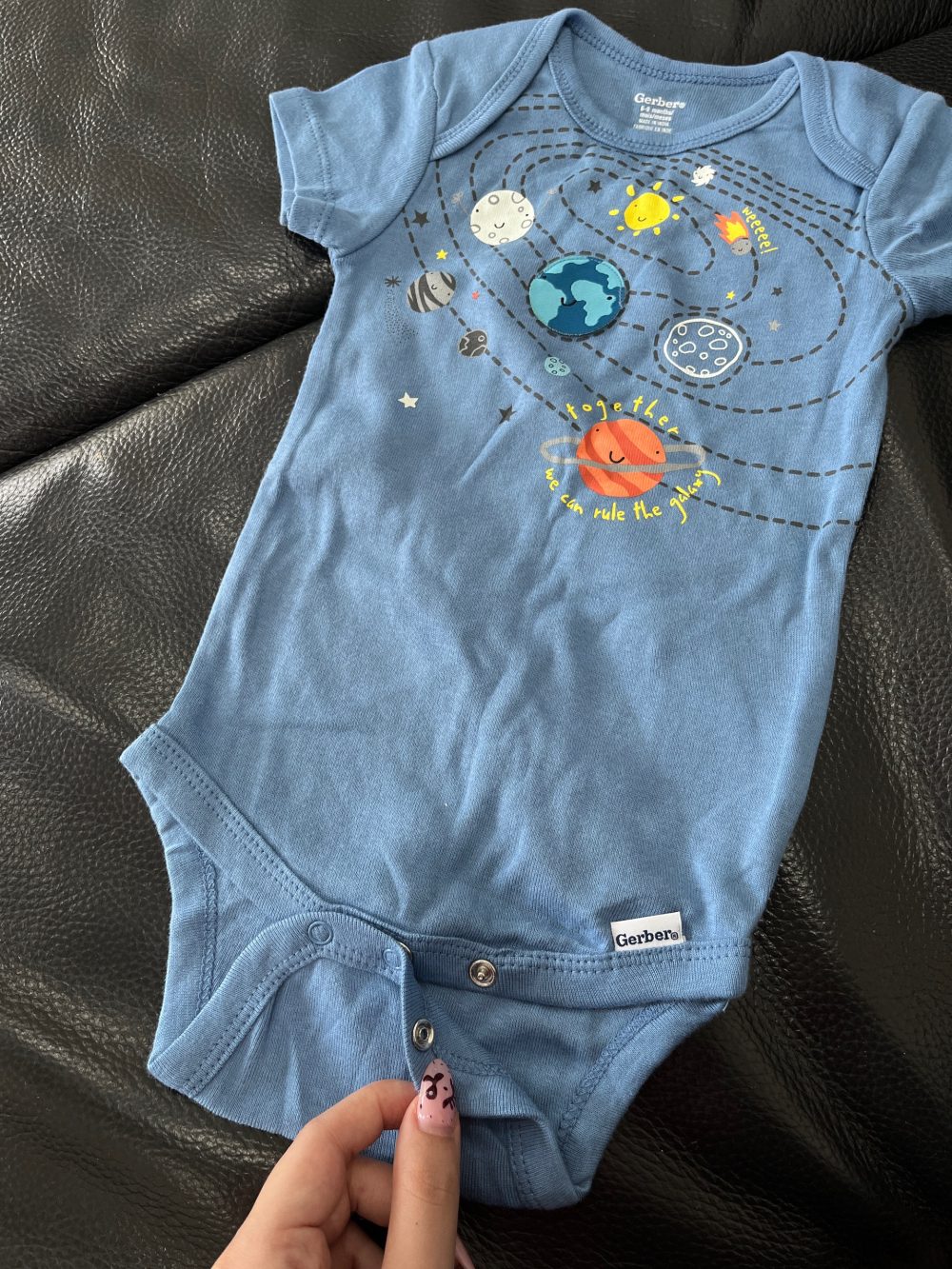 Set 4 bộ bodysuit Gerber họa tiết vũ trụ (size 6→9m) - Ảnh 21