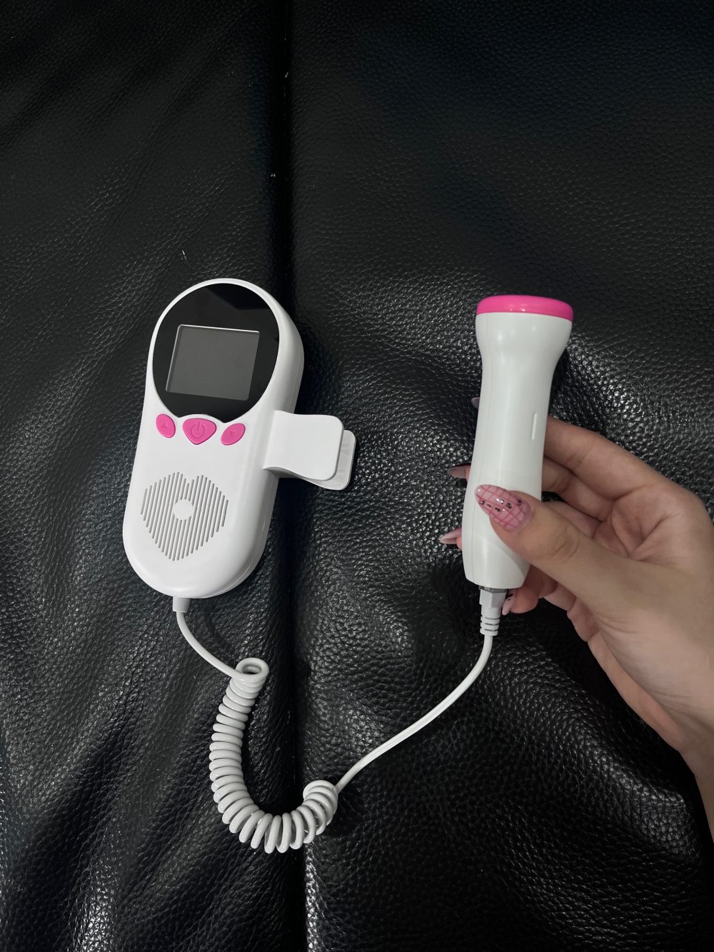 Máy đo tim thai FETAL DOPPLER màu hồng ( full box) kèm gel - Ảnh 12