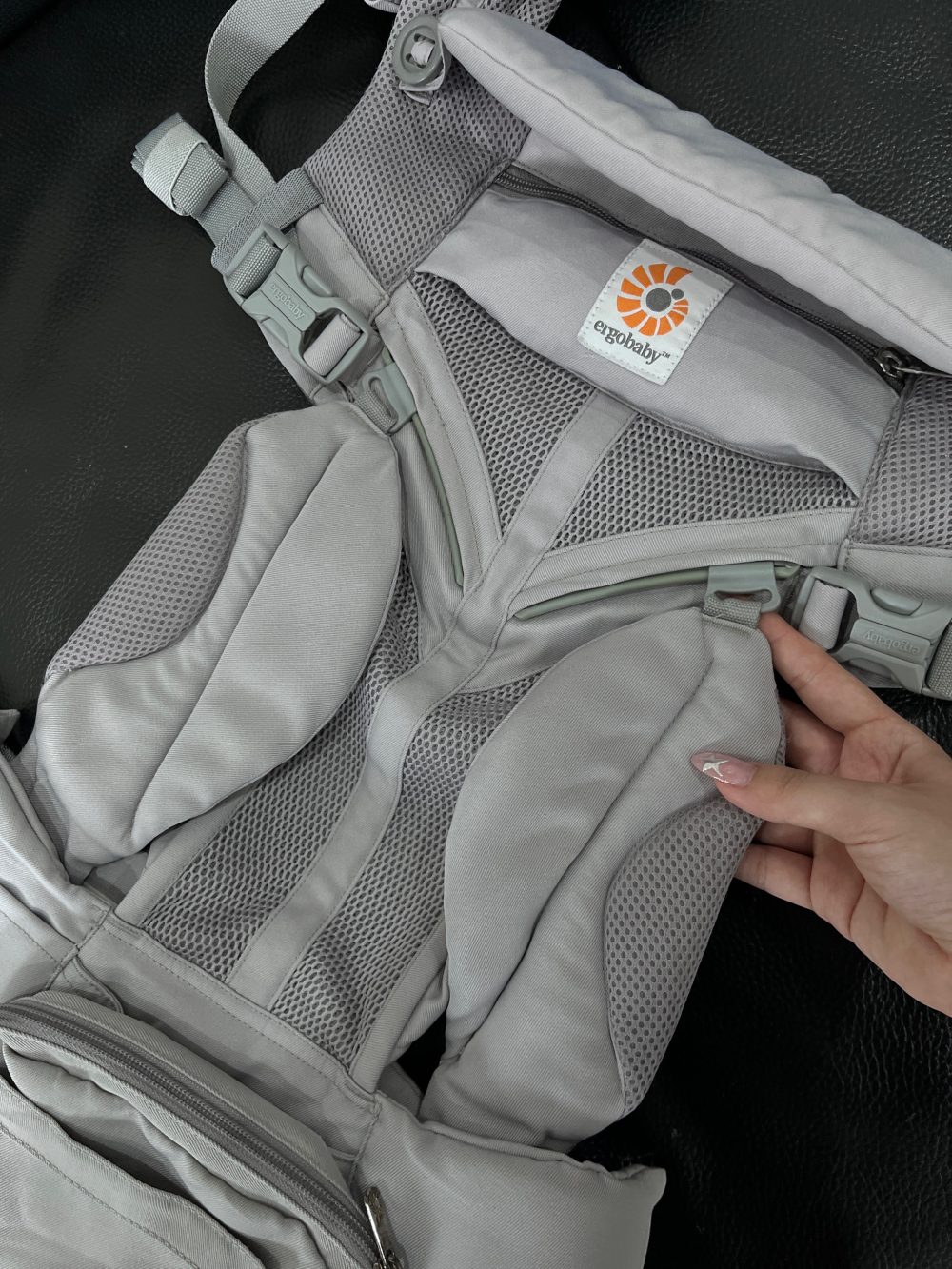 Địu Ergobaby Omni 360 Cool Air Mesh, Pearl Grey ( size:0->48m~ 3kg2->20kg) - Ảnh 4