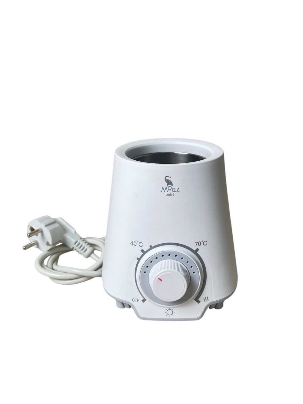 Máy hâm sữa Moaz Bébé màu trắng ( no box)
