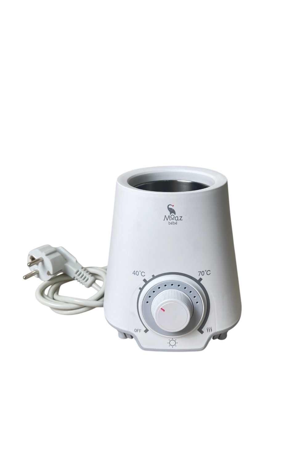 6b16fe03f2de48d6b9b80b8bd190ab43 Máy hâm sữa Moaz Bébé màu trắng ( no box) - Ảnh 1