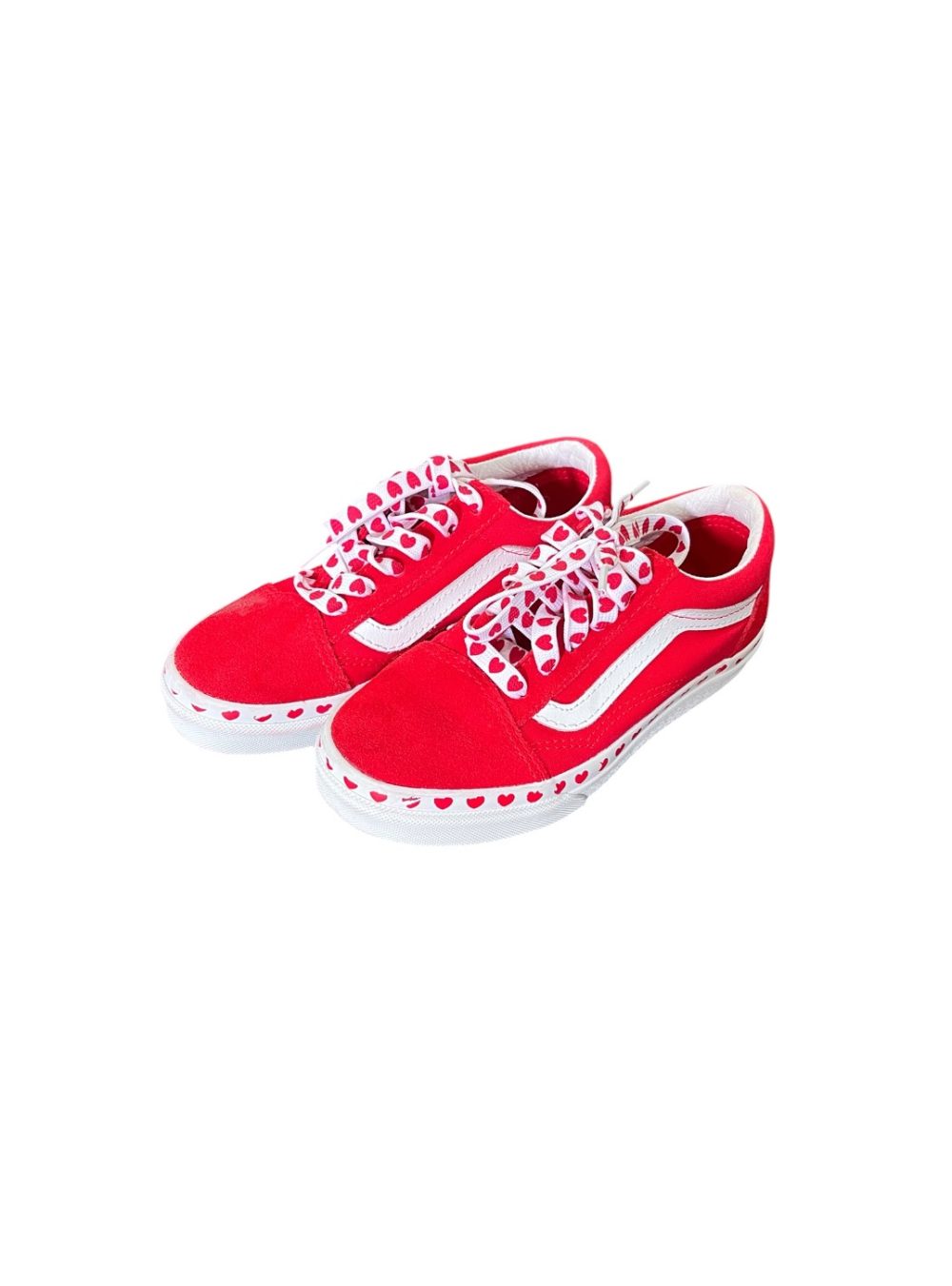 6cff882edb3045639084faf92ea95f2c Giày Vans Kids Old Skool hoạ tiết trái tim màu đỏ (size 31.5~19cm) - Ảnh 1