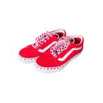 Giày Vans Kids Old Skool hoạ tiết trái tim màu đỏ (size 31.5~19cm)