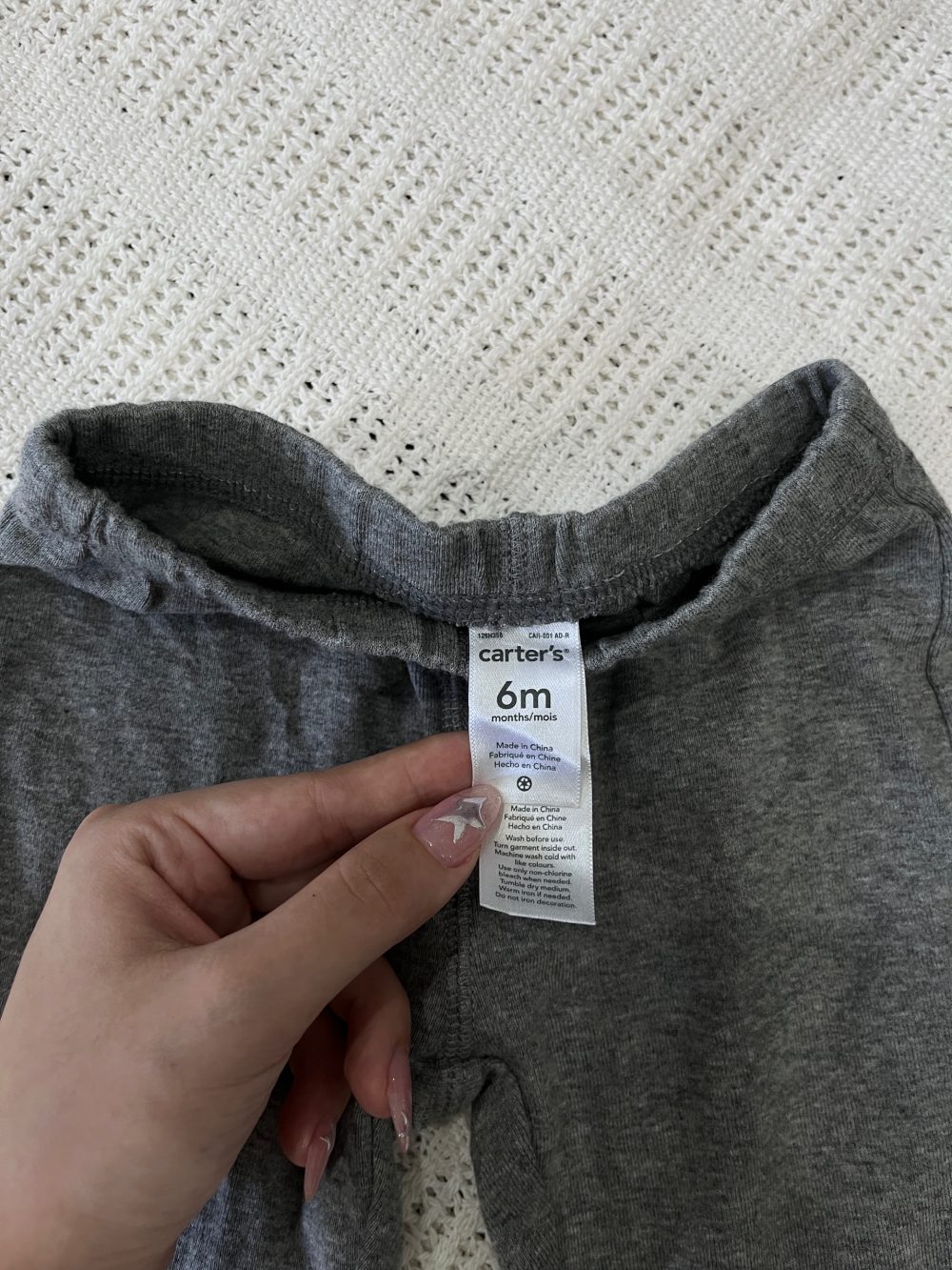 Set 2 quần dài Carter’s màu xám (size 6m) - Ảnh 5