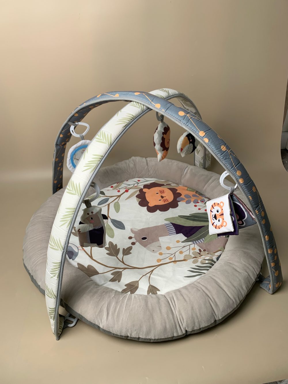 Thảm vải nằm chơi Telun Baby (ConCung) có nhạc, đèn, bảng điểu khiển màu xám (fullbox) - Ảnh 10