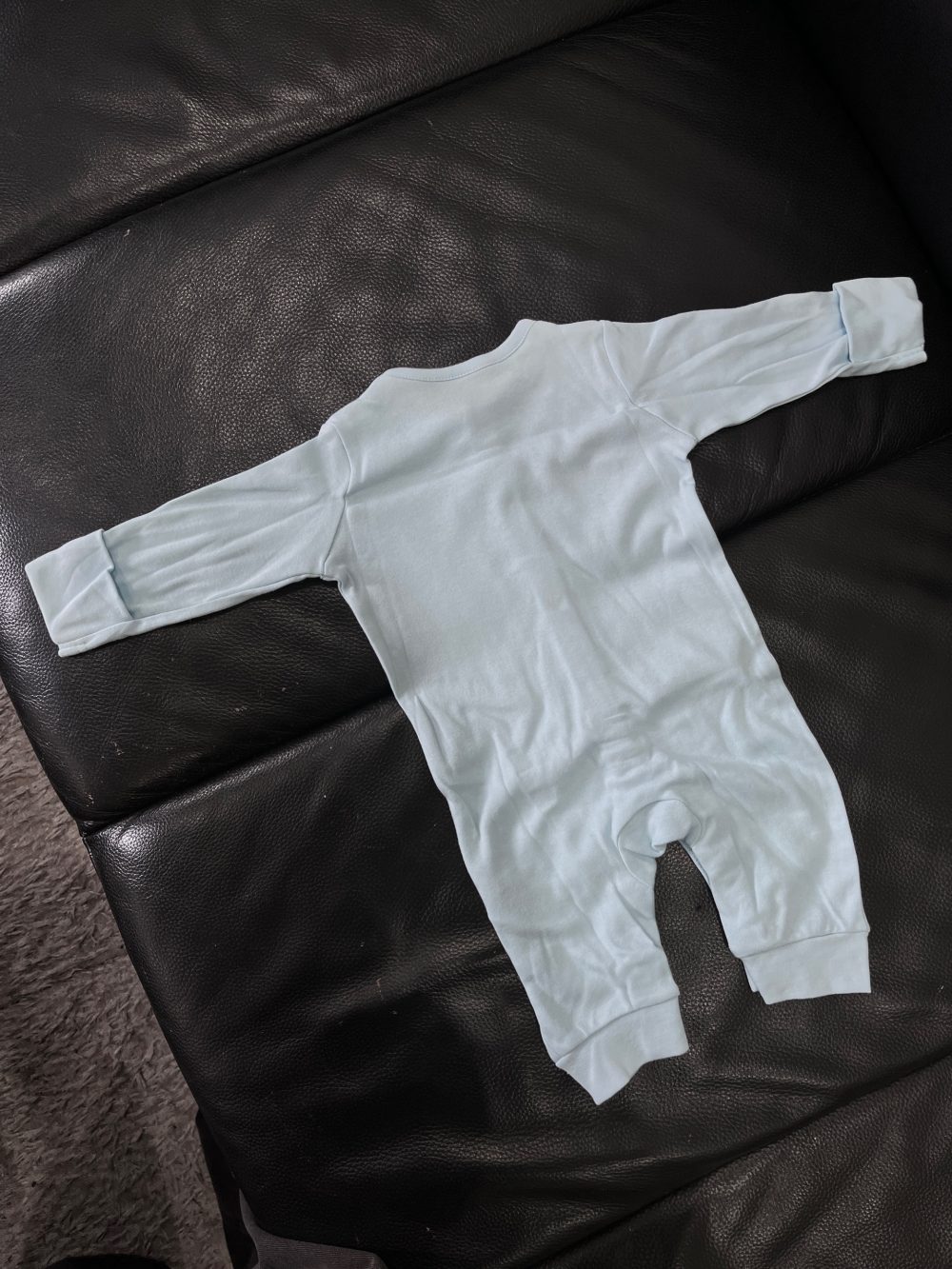 Set 2 bodysuit dài tay Mothercare màu nâu/xanh (size 1→3m) tặng kèm quần dài H&M màu be (size 2→4m) - Ảnh 4