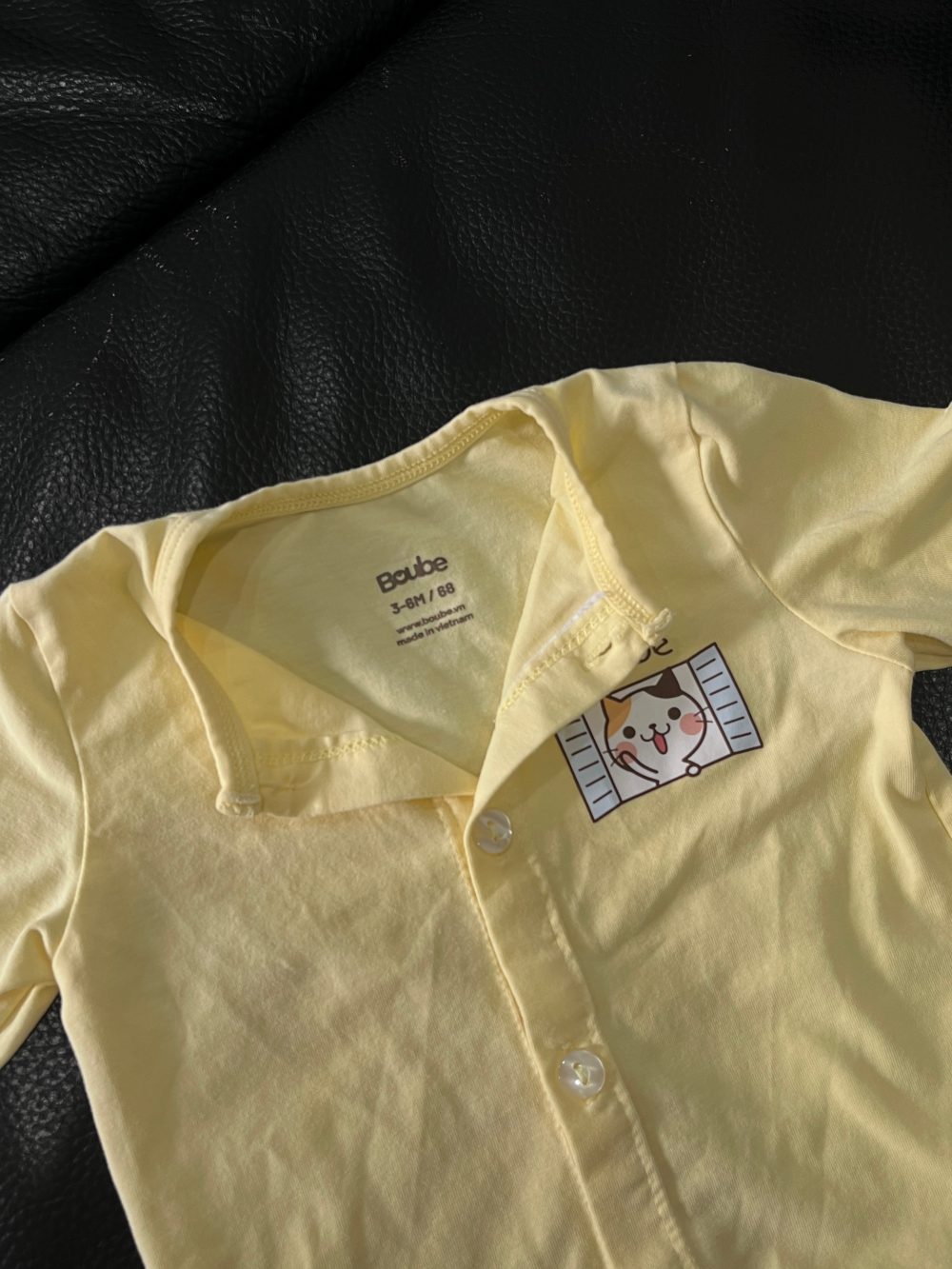 Set bodysuit Bobicraft gile màu nâu kem và bộ quần áo dài tay Boube màu vàng (size 3→6m) tặng kèm ủ quấn Mintuu màu vàng sọc trắng - Ảnh 18