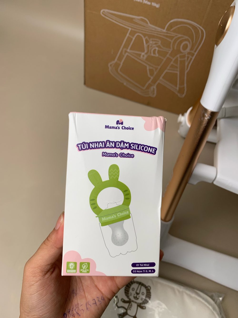 Ghế ăn dặm Appramo Flippa tặng kèm túi nhai silicone Mama's Choice ( fullbox,6m-26m~15kg) - Ảnh 11