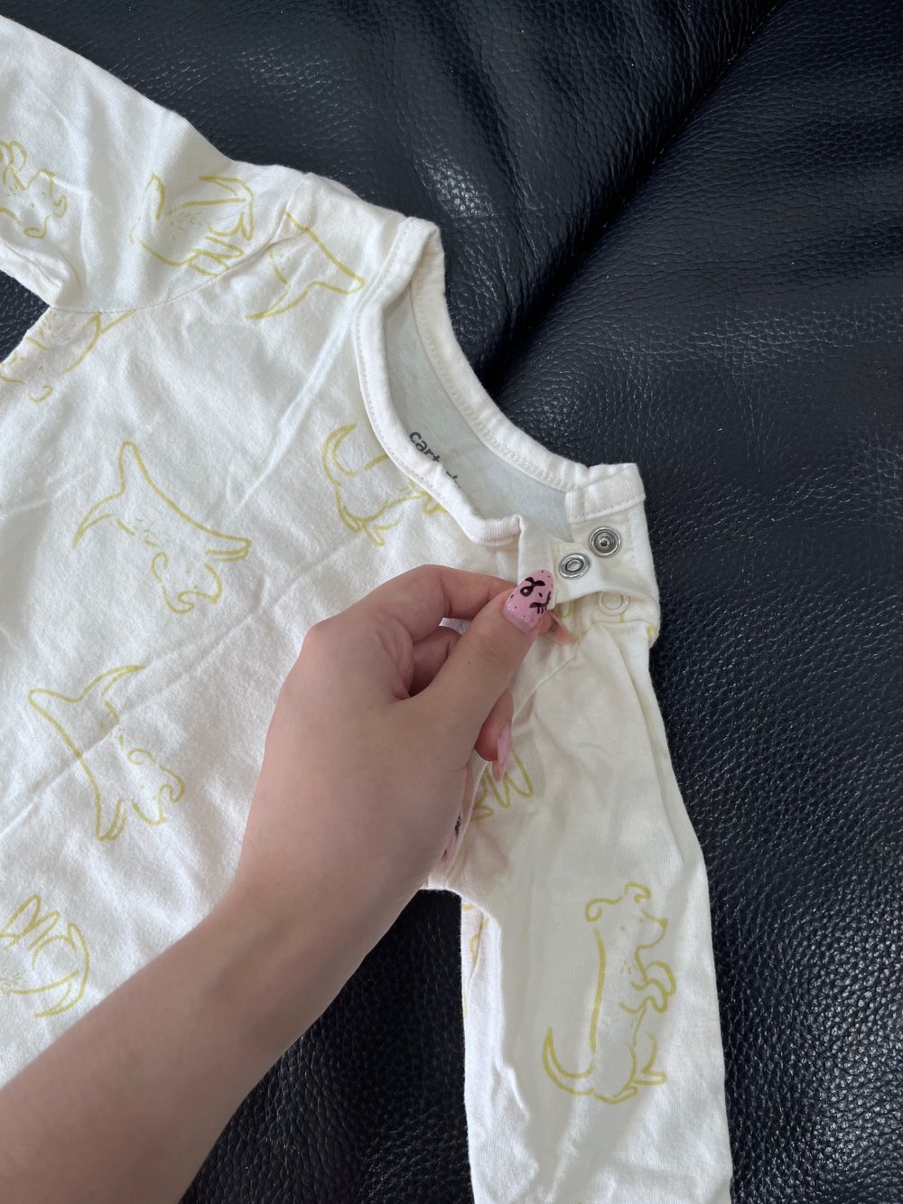 Set 2 bộ body Carter's, Nous màu vàng, màu xanh (size: 3-6m) - Ảnh 3