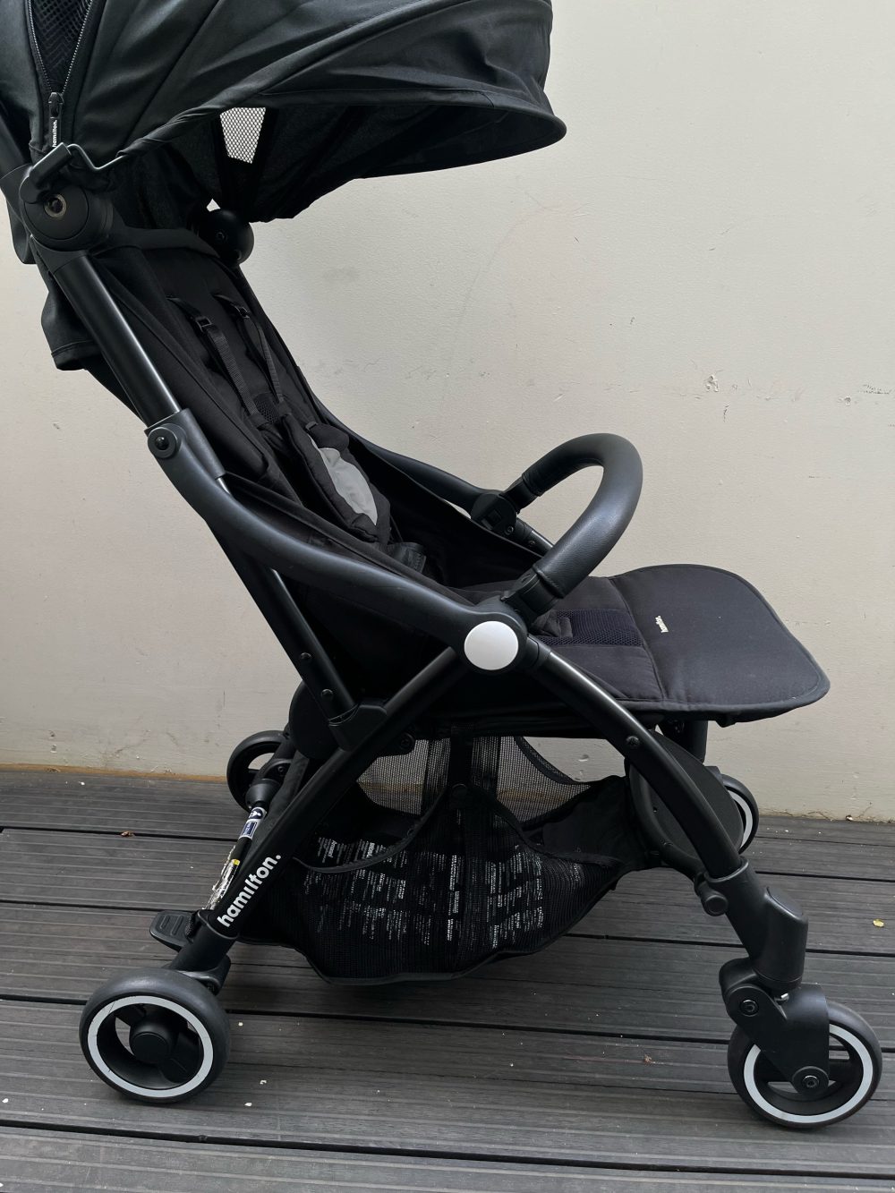 Xe đầy Hamilton X1 Plus màu đen (size: 0→4y, tôi đa 20kg) còn túi đựng - Ảnh 5