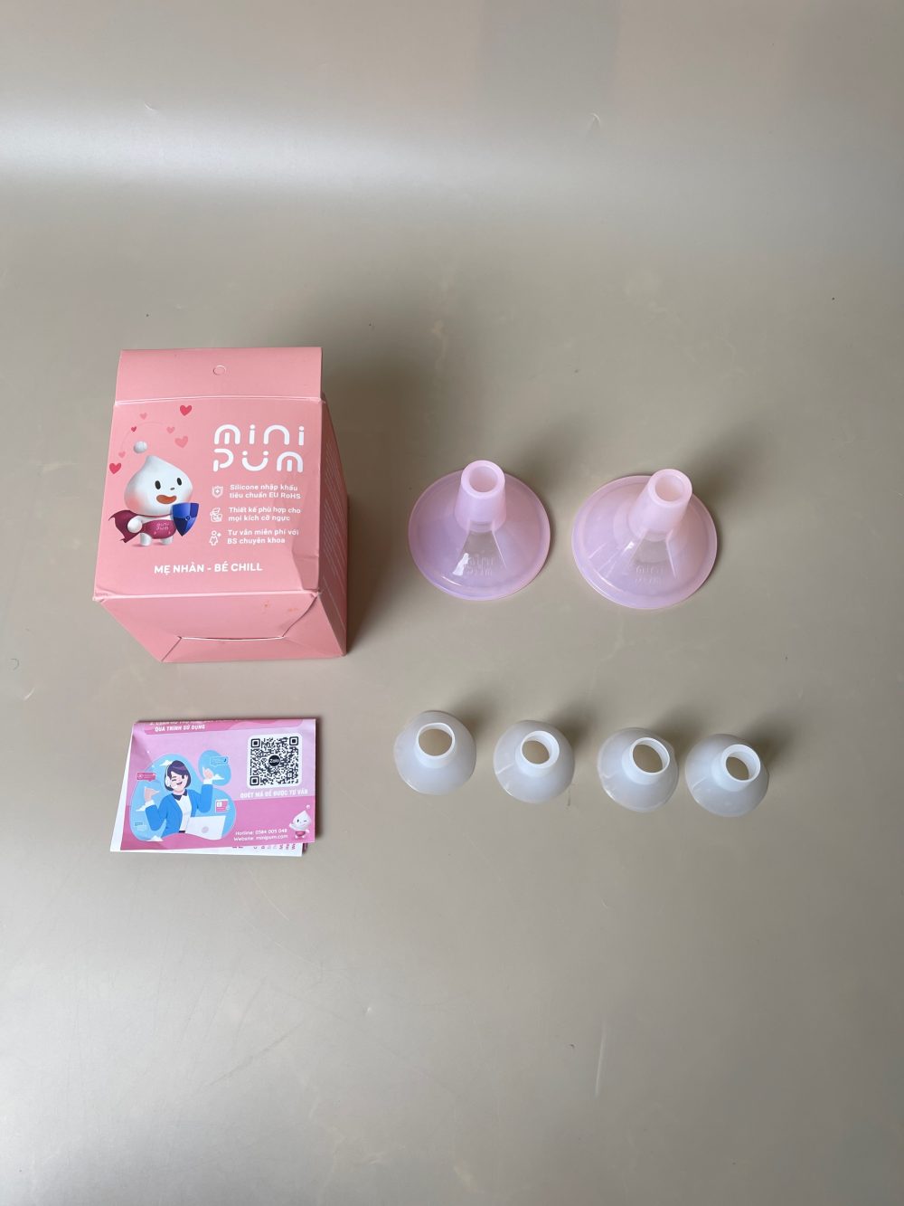 Phễu hút sữa silicon Mini Pum (1 cặp) full box - Ảnh 11