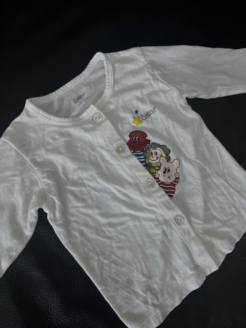 Set bodysuit dài tay kèm quần La Pomme màu nâu (size 0→3m) và bộ quần áo dài tay Asbaby màu trắng (size 3→6m) tặng kèm sleepsuit no brand màu trắng - Ảnh 21