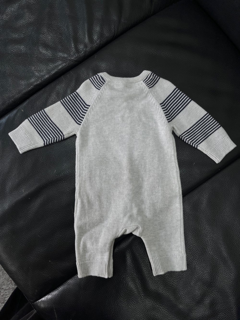 Set bodysuit len Mothercare kèm 2 bodysuit H&M màu trắng/sọc xanh (size 0→4m) - Ảnh 19