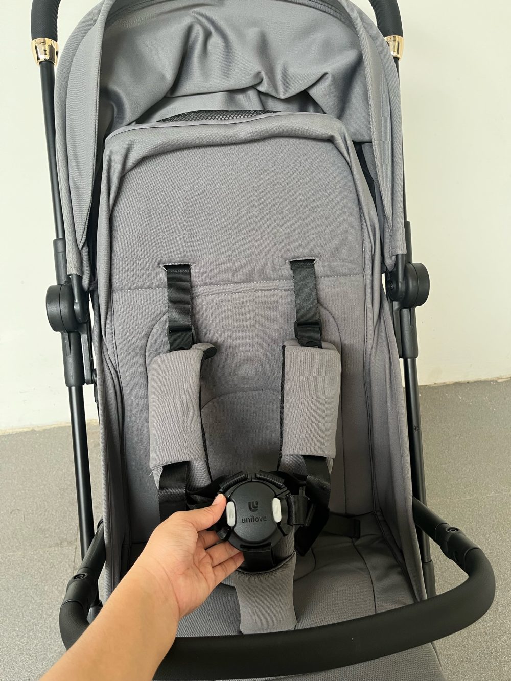 Xe đẩy Unilove Aero khung nhôm màu Stone grey ( size: 0->4y, tối đa 22kg) - Ảnh 4