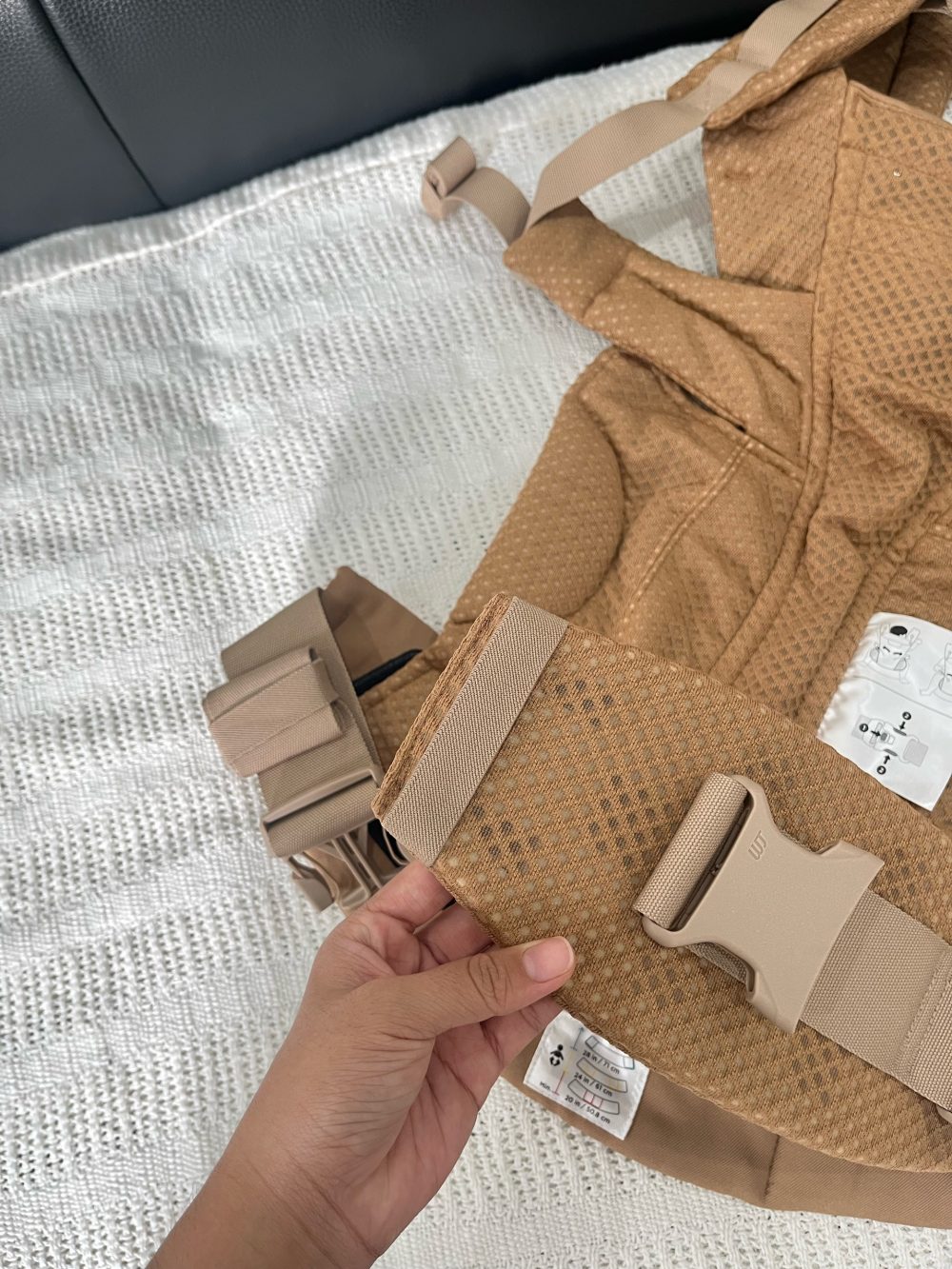 Địu Ergobaby Omni Breeze màu Camel Brown ( size:0->48m ~ 3kg2->20kg) - Ảnh 12